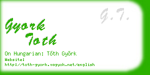 gyork toth business card